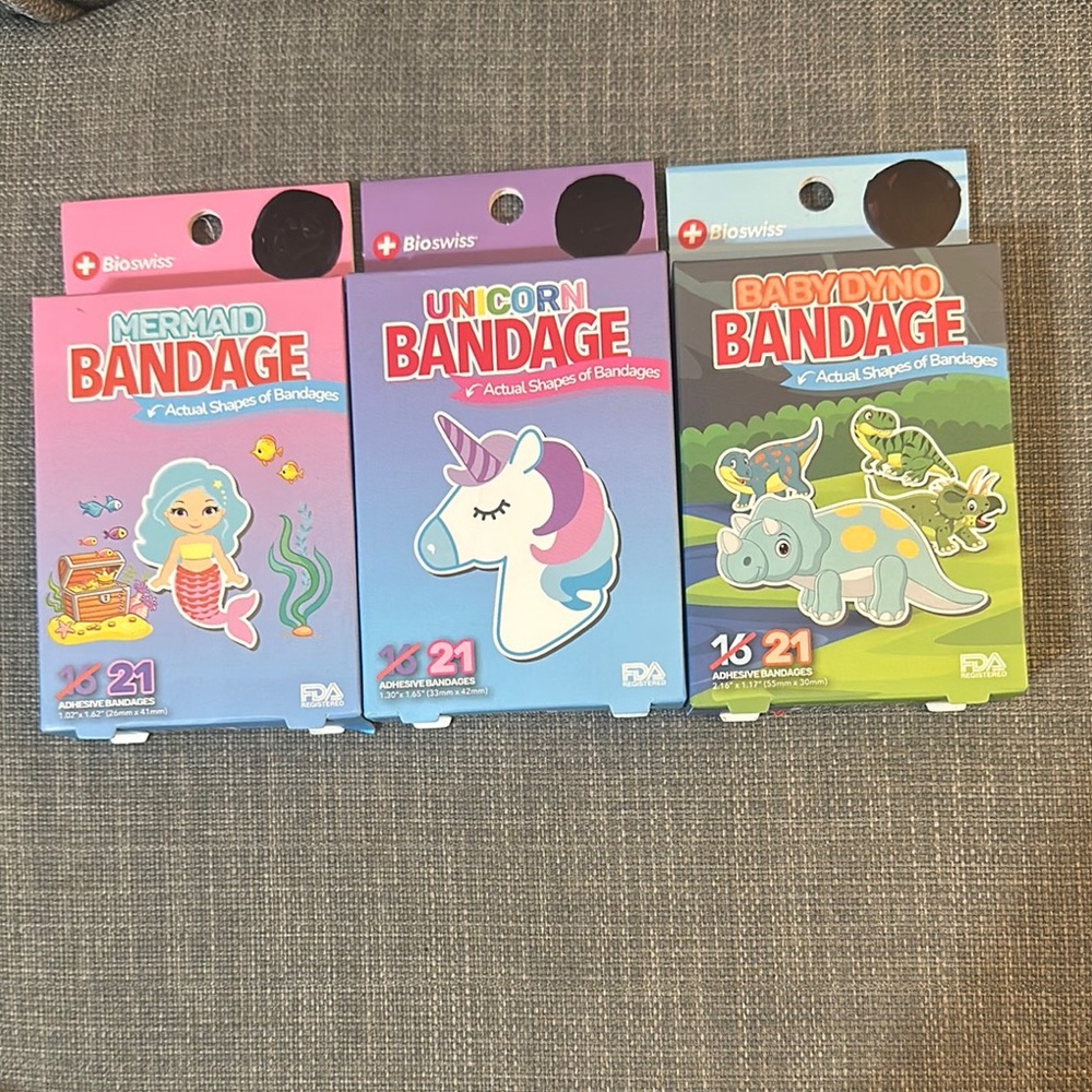 Bodies-Kids Bandage Set - Mermaid, Unicorn, and Dinosaur